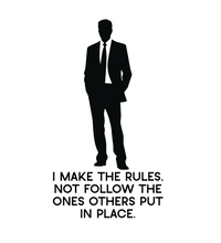 I Make The Rules 3" Sticker